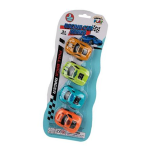 Cartoon Racer Set, 4 Piece Pullback Racers 6cm